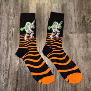 Astronaut Black and Orange Men's Socks